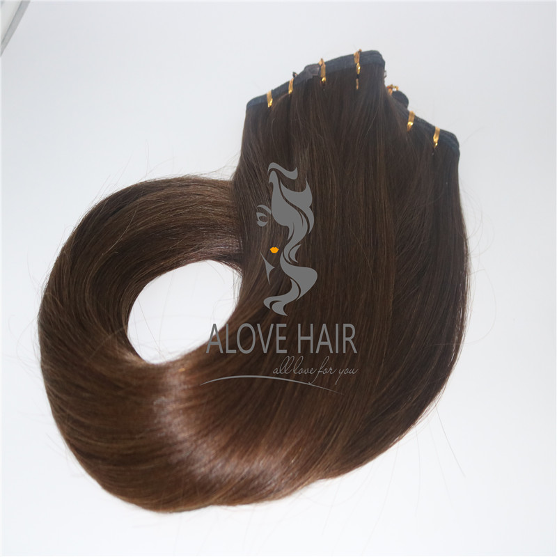 Full cuticle seamless weft extensions vendor in China 